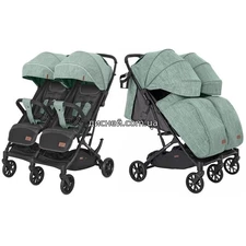 Коляска прогулочная Carrello Presto Duo CRL-5506 Tea Green, для двойни